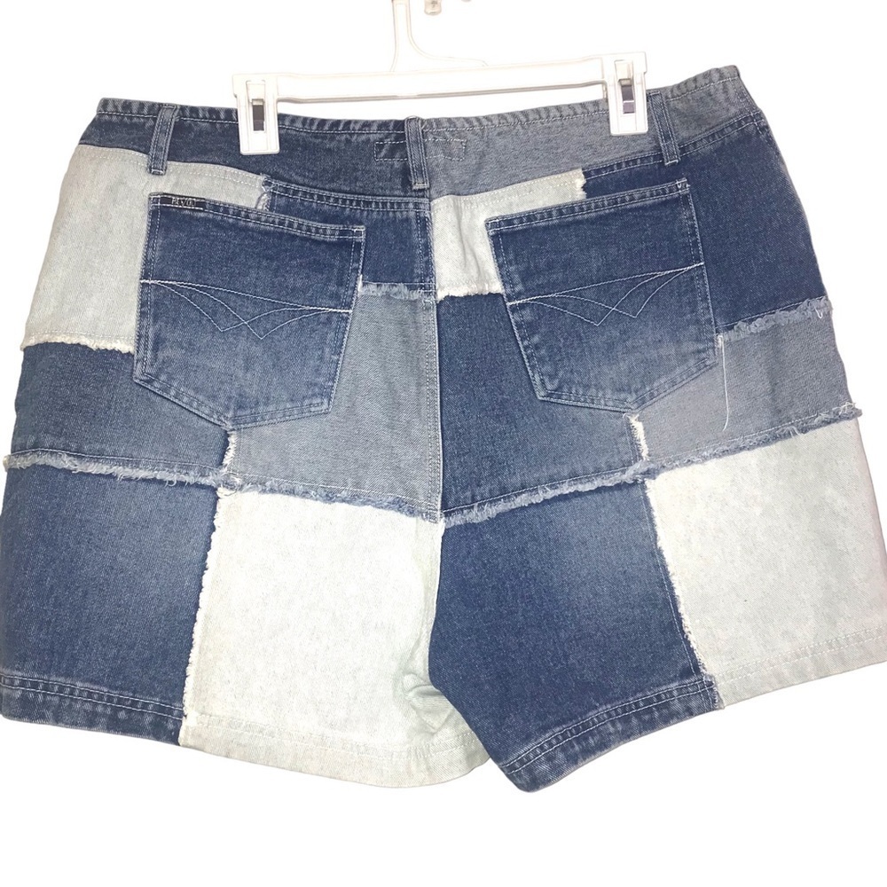 Revolt Jeans Co Vintage 90s Patchwork Denim Studded Shorts Size 18